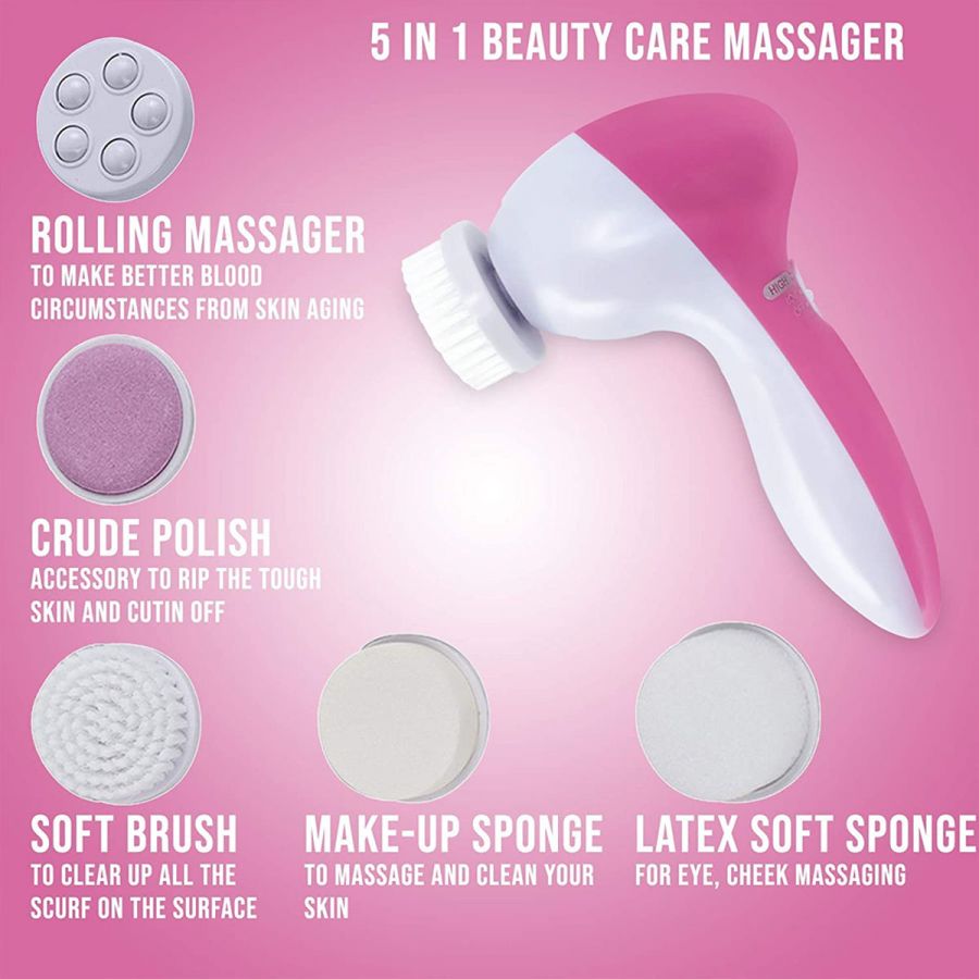 Kemei 5-in-1 Facial Massager – Glow & Relax| Beauty Care for Radiant Skin