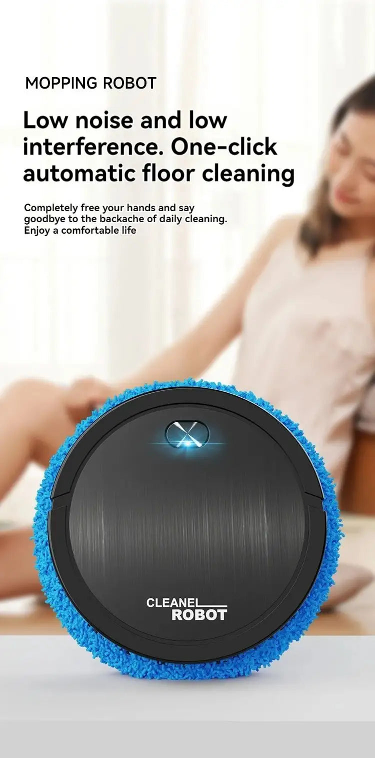 Mute Cleaning Robot – Ultra-Quiet Smart Vacuum & Mop Combo | 2-in-1 | APP Control |