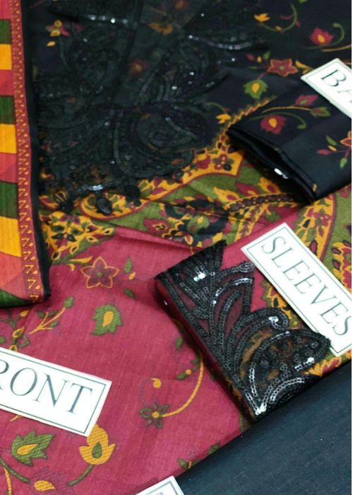 Maria B MPrint Collection – | Embroidered Lawn Suit with Chiffon Dupatta