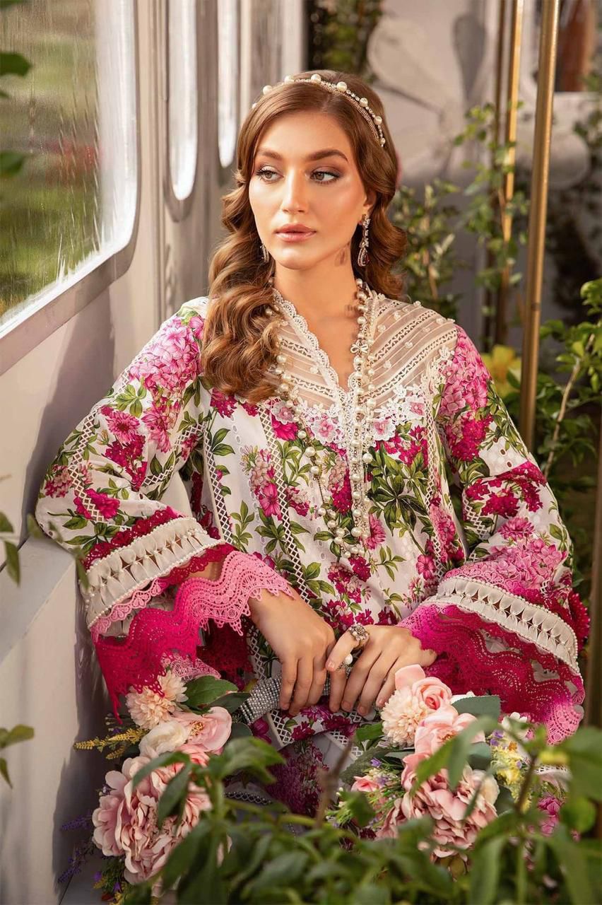 Maria B MPrint Lawn Collection 2025 Ebroidered Lawn Suit