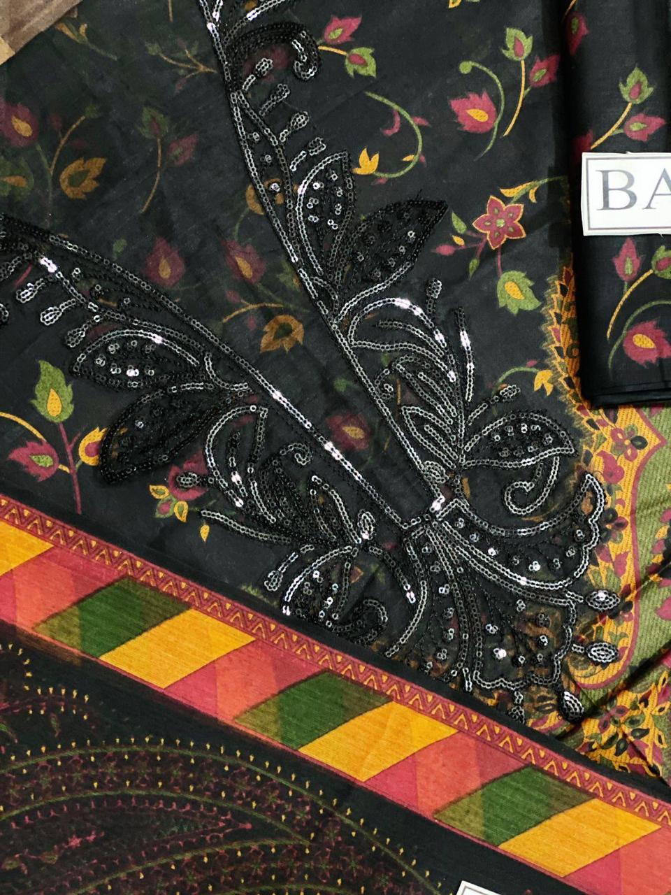 Maria B MPrint Collection – | Embroidered Lawn Suit with Chiffon Dupatta