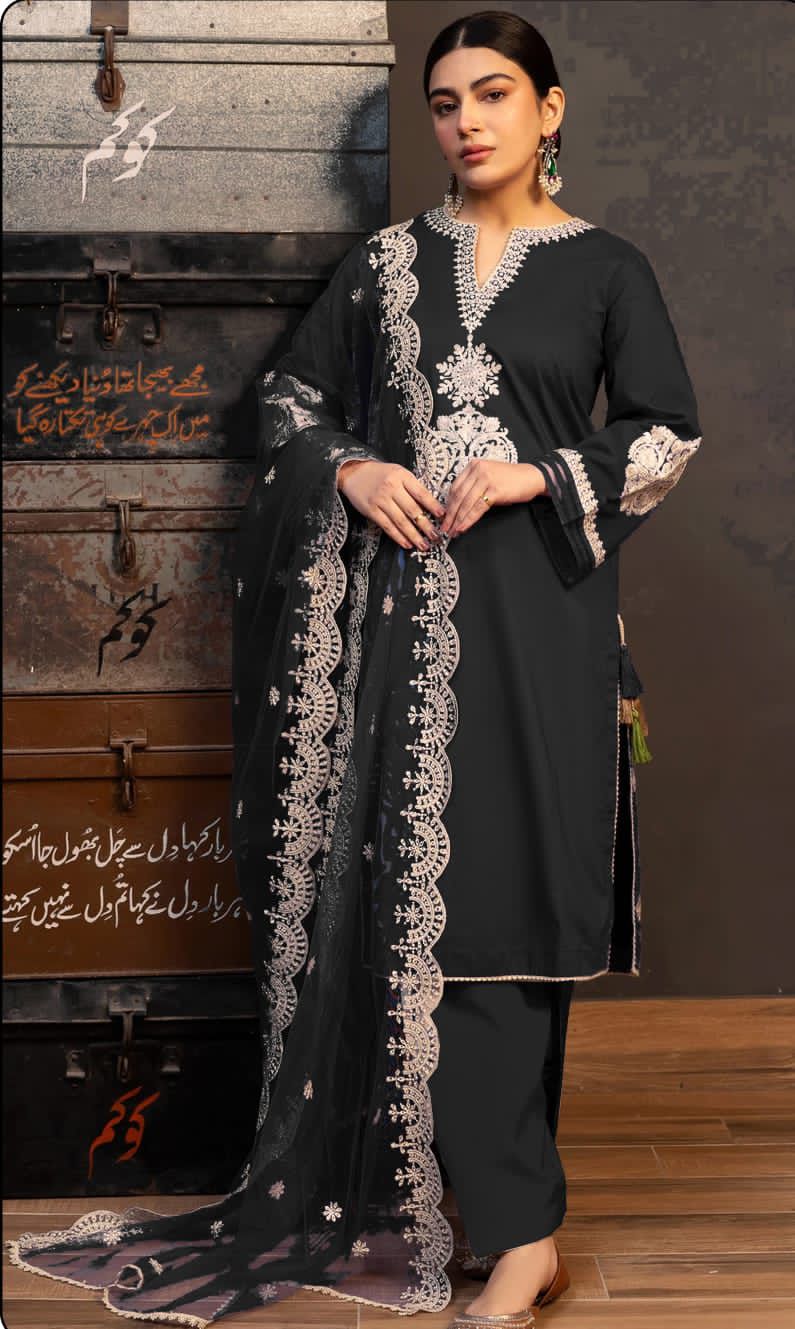 URGE Embroidered Lawn 3-Piece Suit for Women