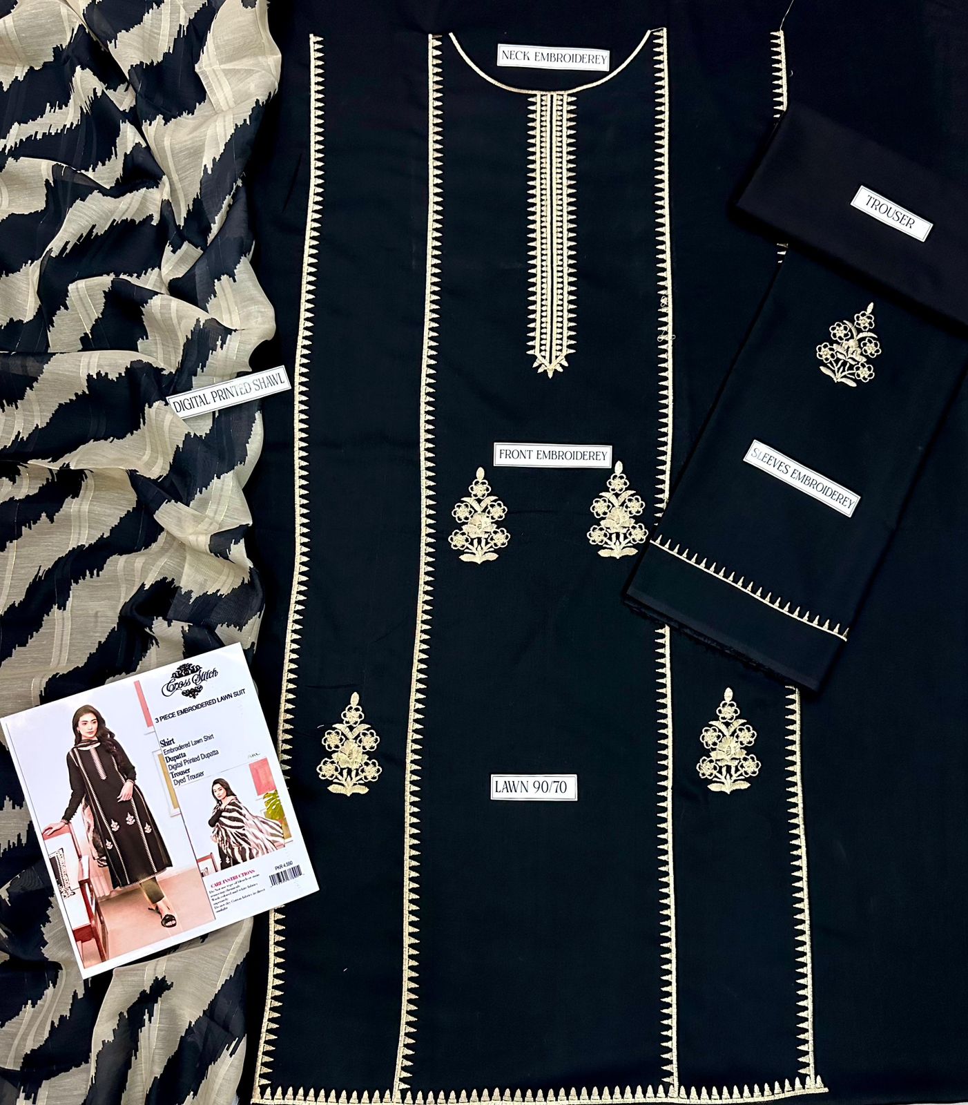 URGE – Pure Lawn 3-Piece Embroidered Suit for Women