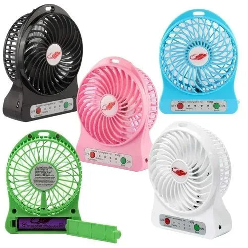 Mini Rechargeable Fan – 3 Speed Settings | Portable & Powerful Cooling