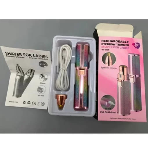 2-in-1 Facial Hair Remover & Eyebrow Trimmer  | Painless & Precise Grooming