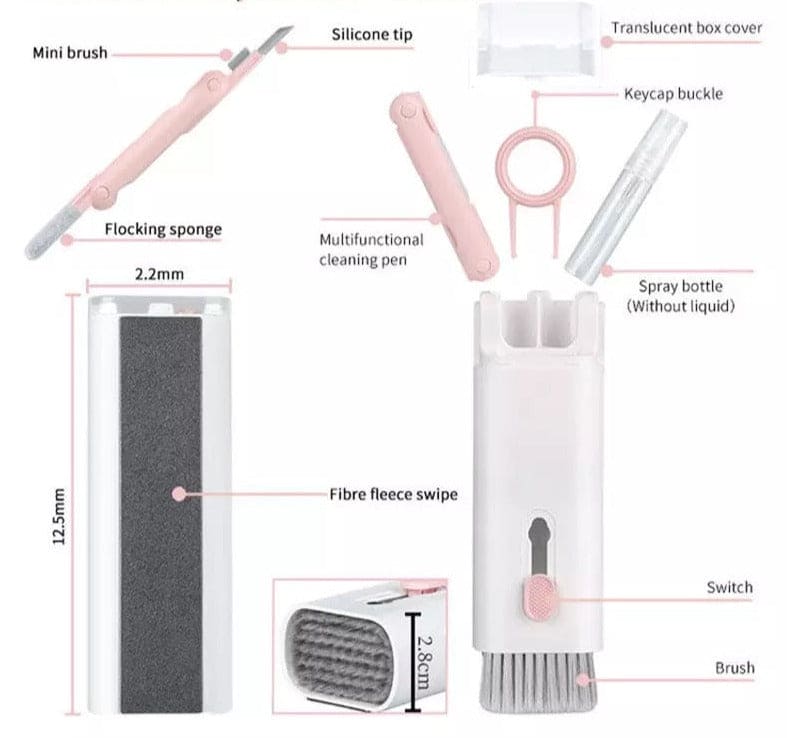 7 in 1 Cleaning Brush Set – Multifunctional Cleaning Kit for Phones, Keyboards & More | Compact & Easy to Use