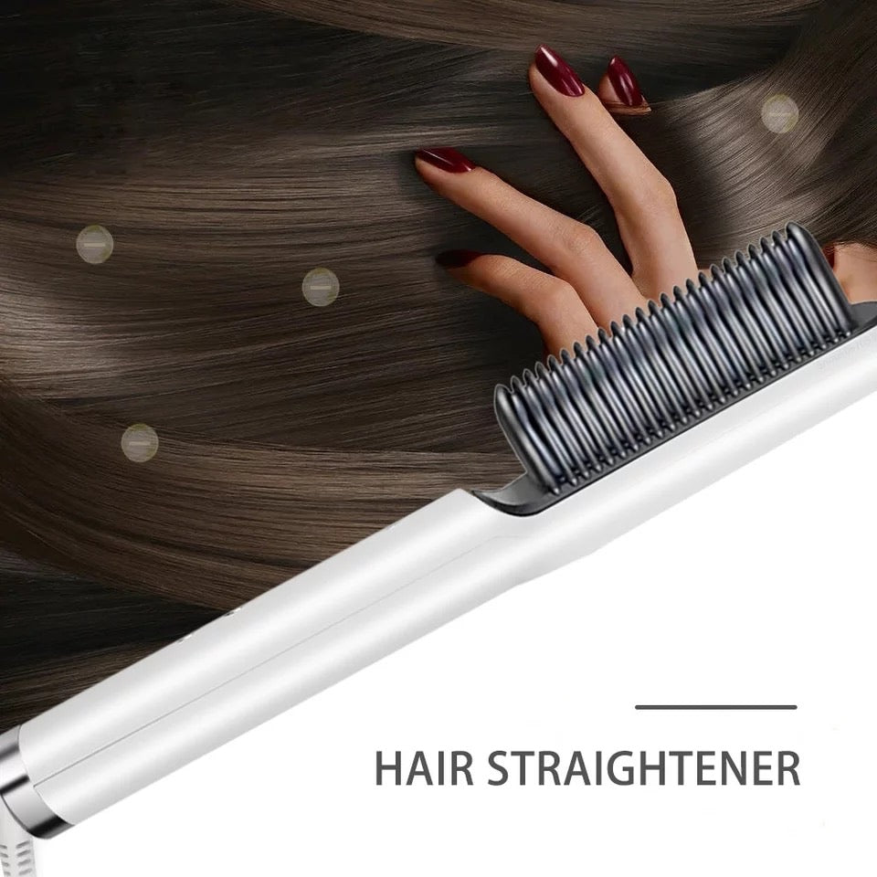 TOOLUXE Hair Straightener Brush – Sleek & Smooth Hair in Minutes | Quick Styling for All Hair Types