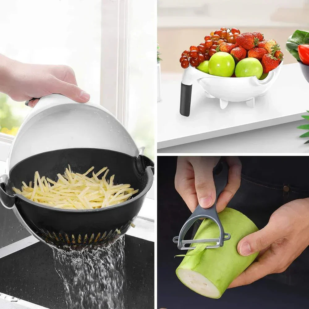 9 in 1 Multifunctional Vegetable Cutter – Effortless Chopping, Slicing & Dicing